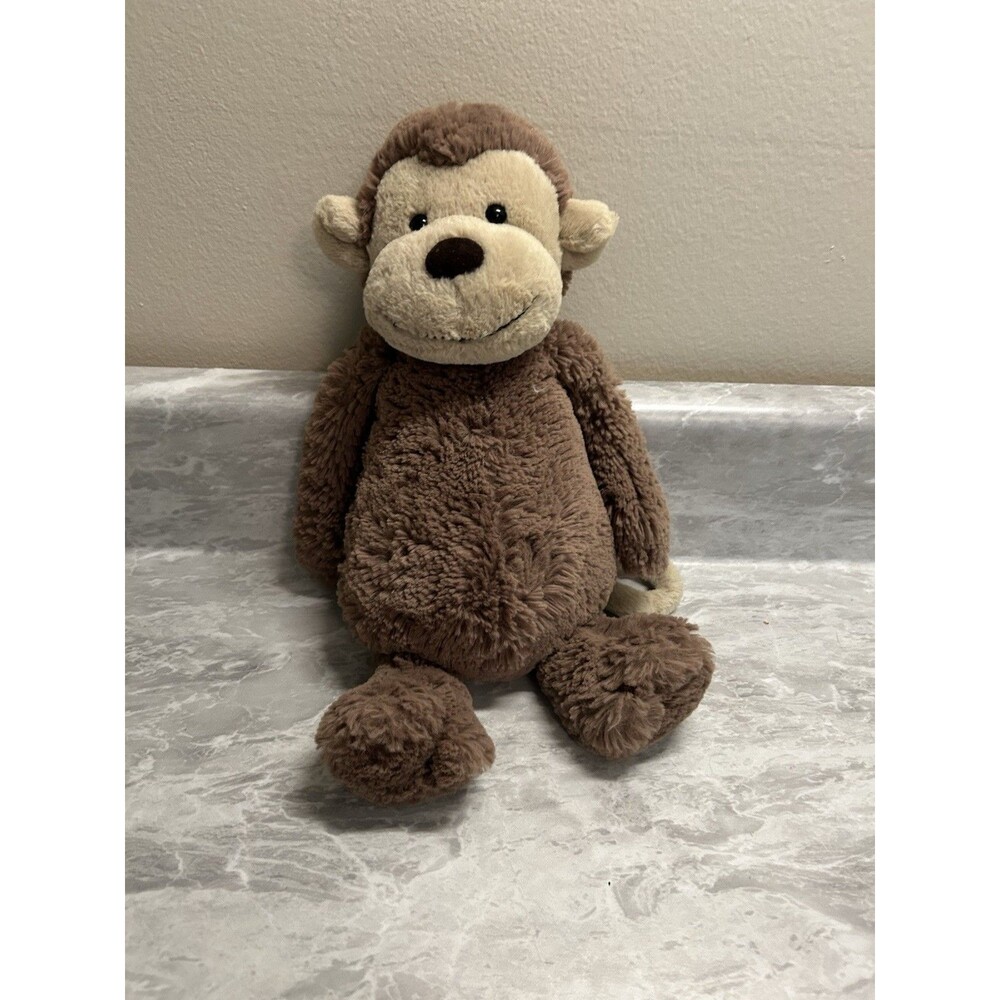 Jellycat Bashful Monkey Plush Stuffed Animal Brown Retire 12" Baby Collectible
